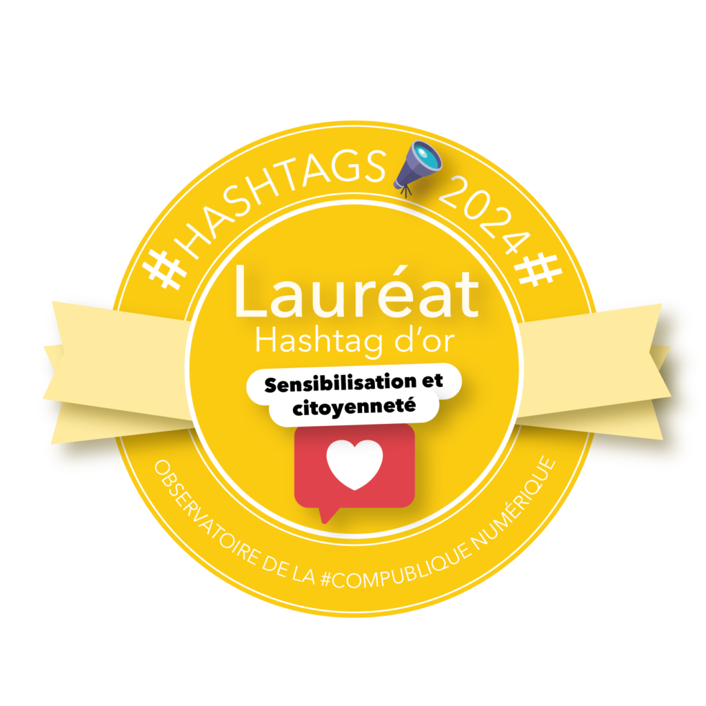 Macaron hashtag Or Sensibilisation et citoyenneté